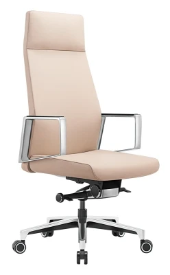 Кресло для руководителя Бюрократ JONS бежевая кожа