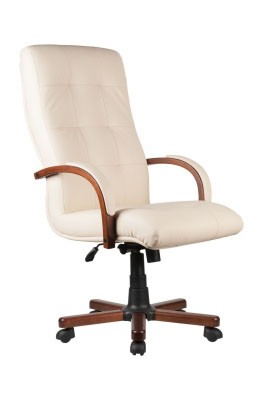 Кресло для руководителя Riva Chair RCH М 165 A+Бежевая кожа